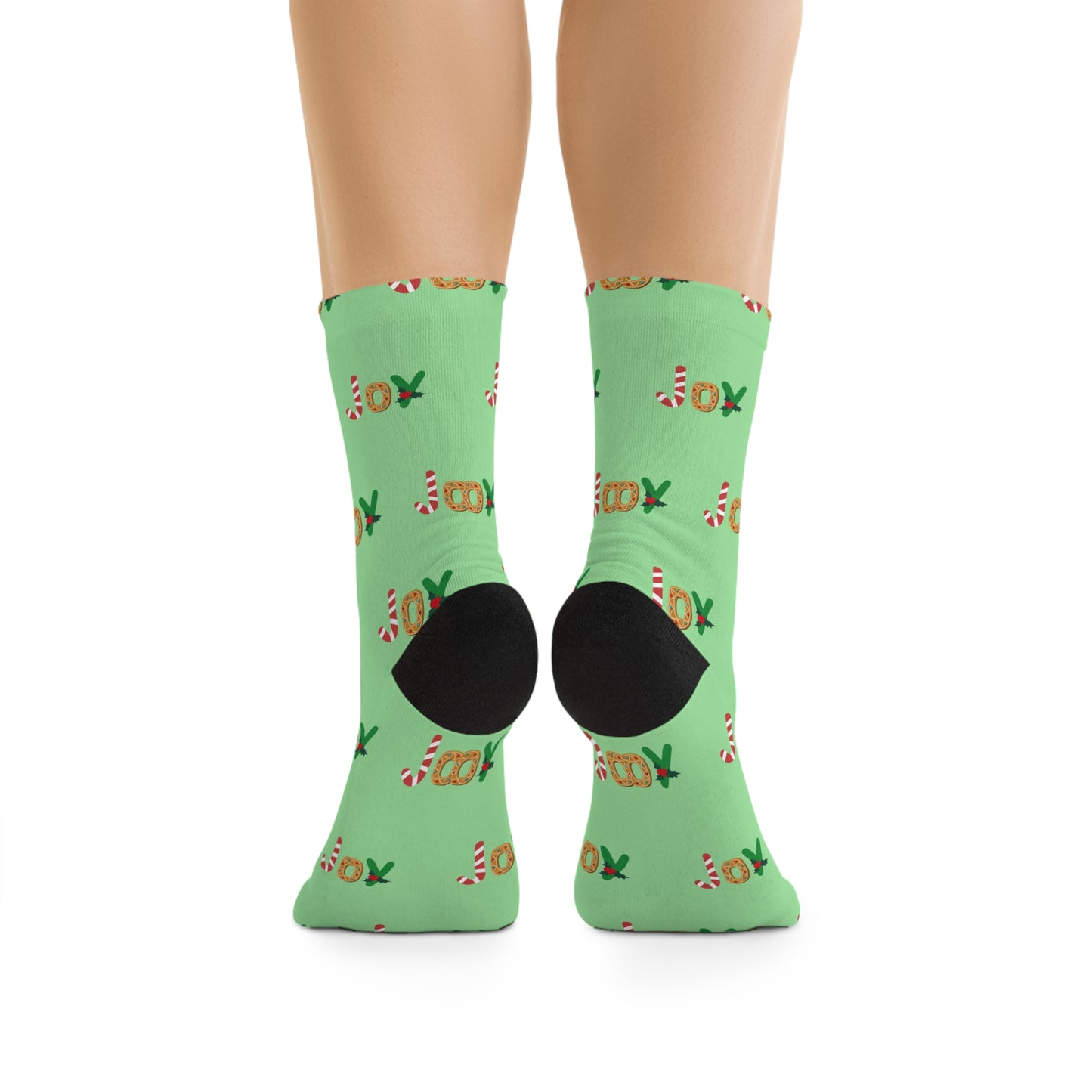 Holiday Joy- Recycled Poly Socks - both Green