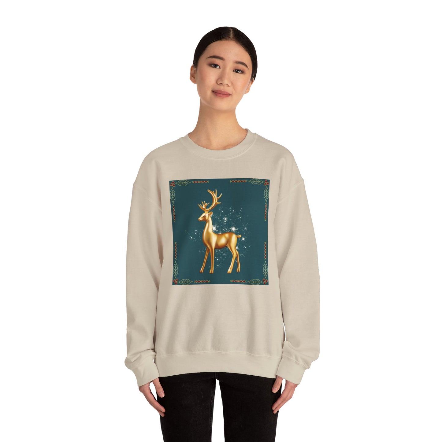 Holiday Reindeer - Unisex Heavy Blend™ Crewneck Sweatshirt