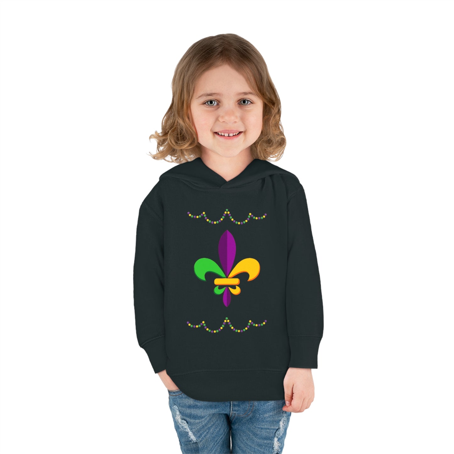 Mardi Gras Ready - Toddler Pullover Fleece Hoodie