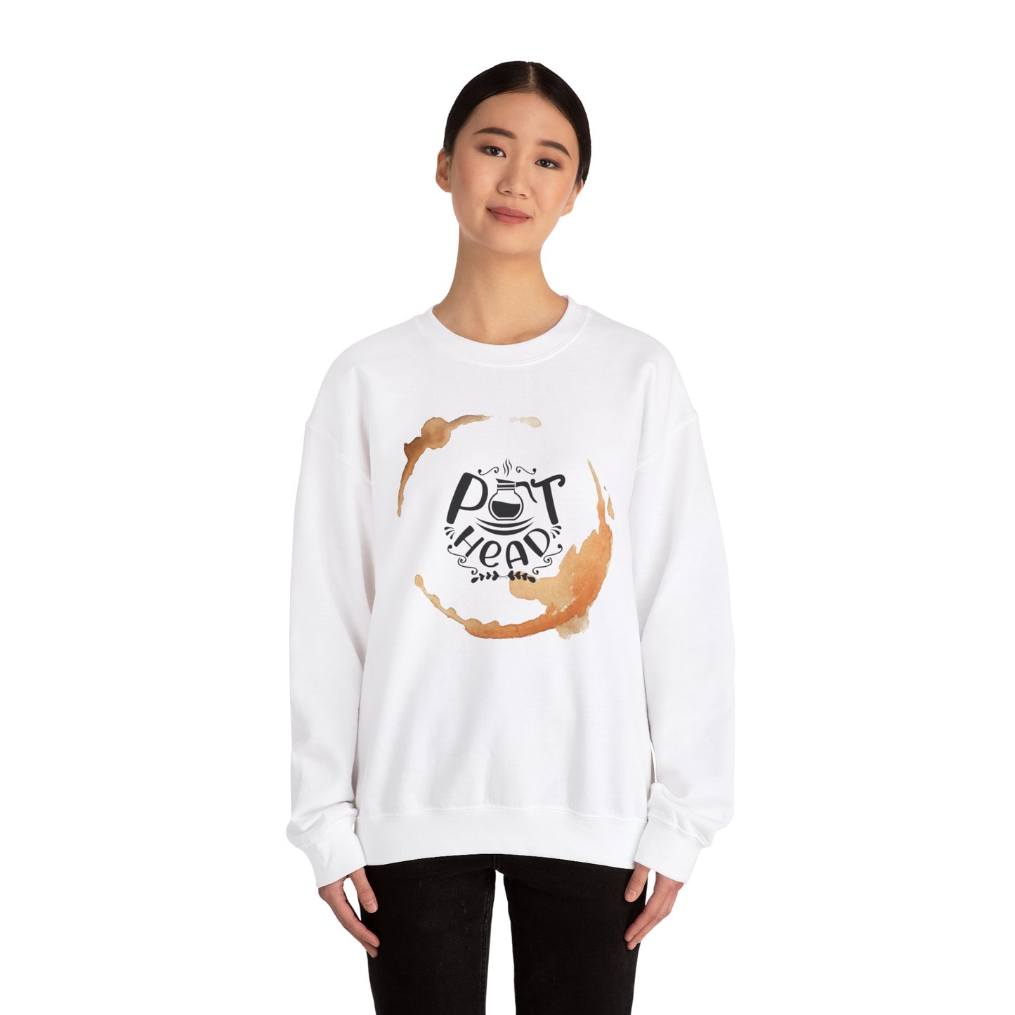 Coffee Pot Head - Unisex Heavy Blend™ Crewneck Sweatshirt