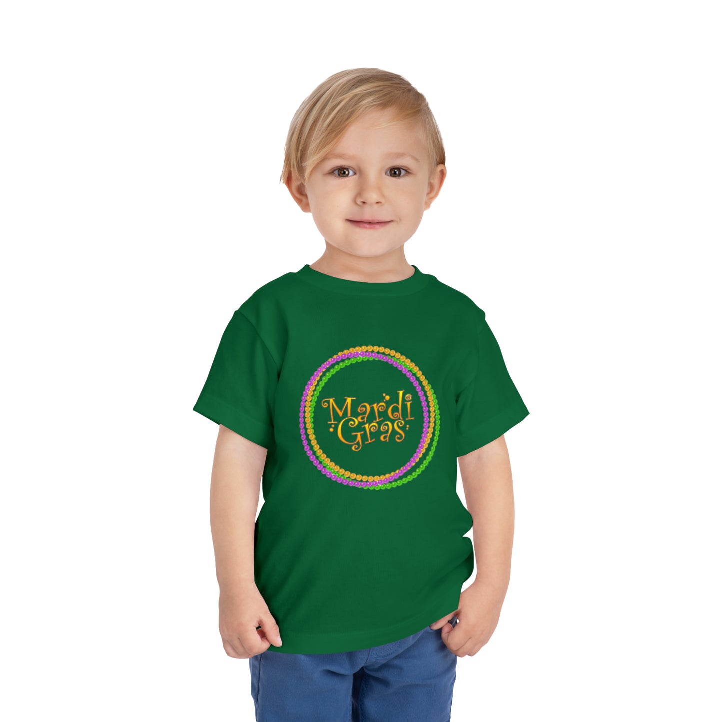 Happy Mardi Gras - Toddler Short Sleeve Tee