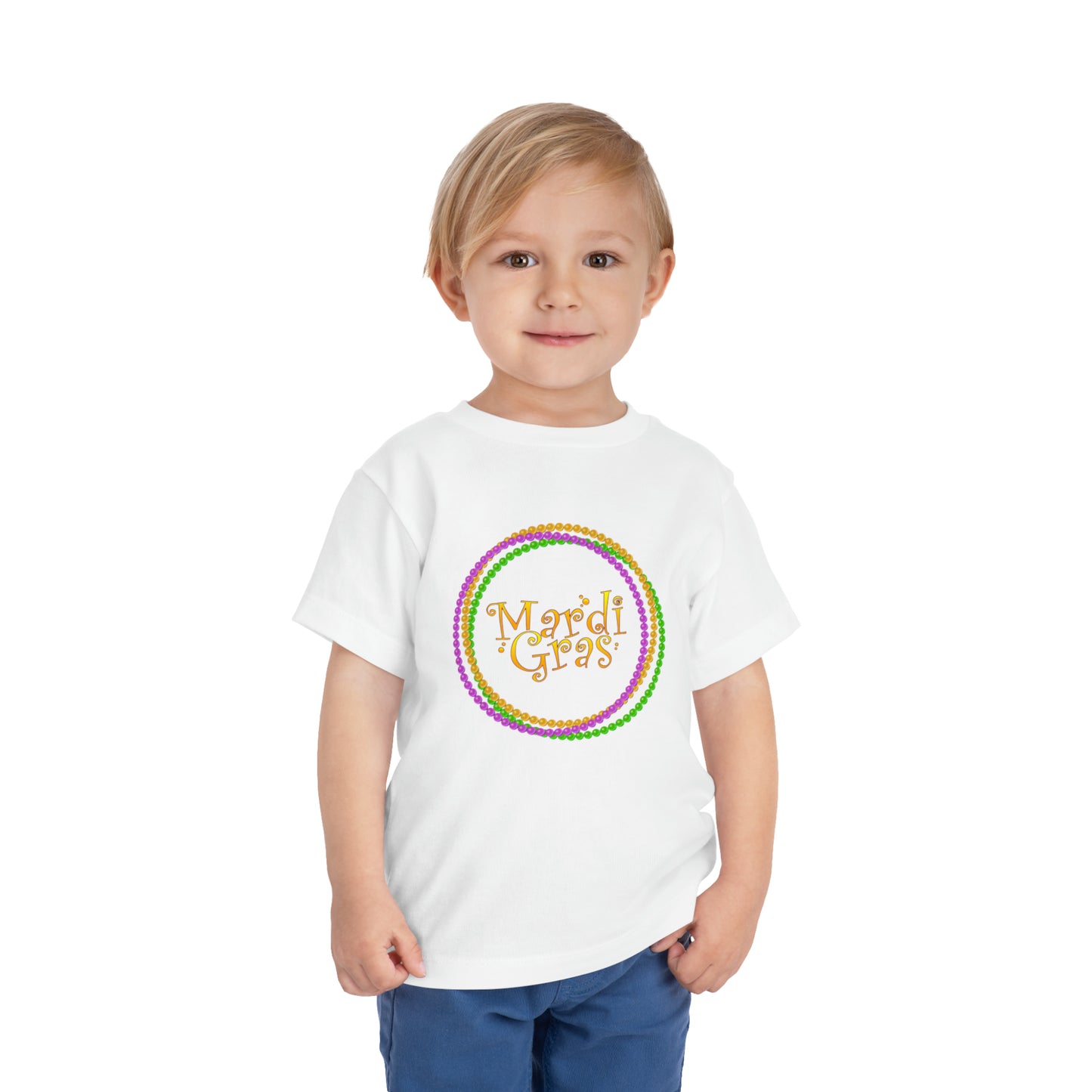 Happy Mardi Gras - Toddler Short Sleeve Tee