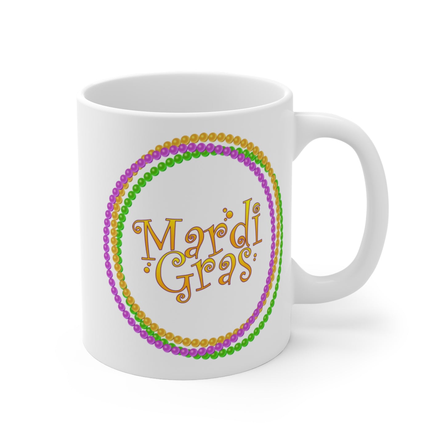 Mardi Gras Beads - Mug 11oz