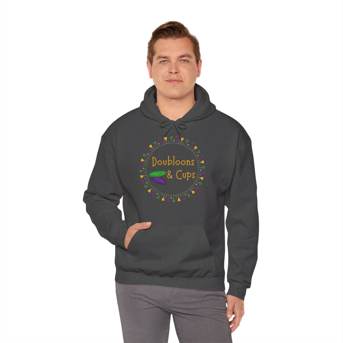 Doubloons and Cups Mardi Gras - Hooded Sweatshirt