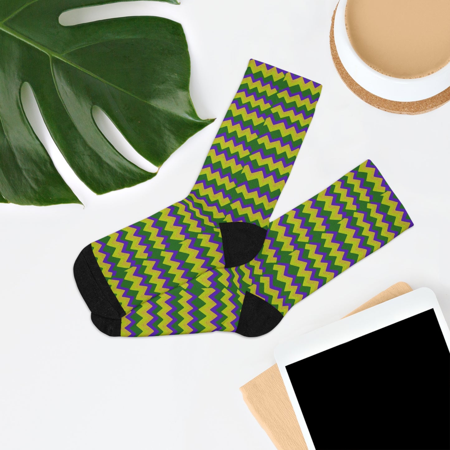 Mardi Gras Colors - Recycled Poly Socks