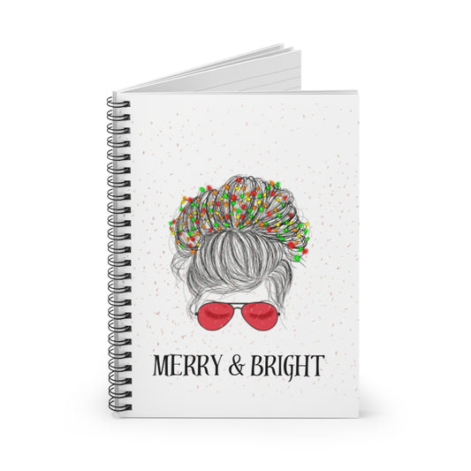 Merry and Bright Spiral Notebook - Ruled Line