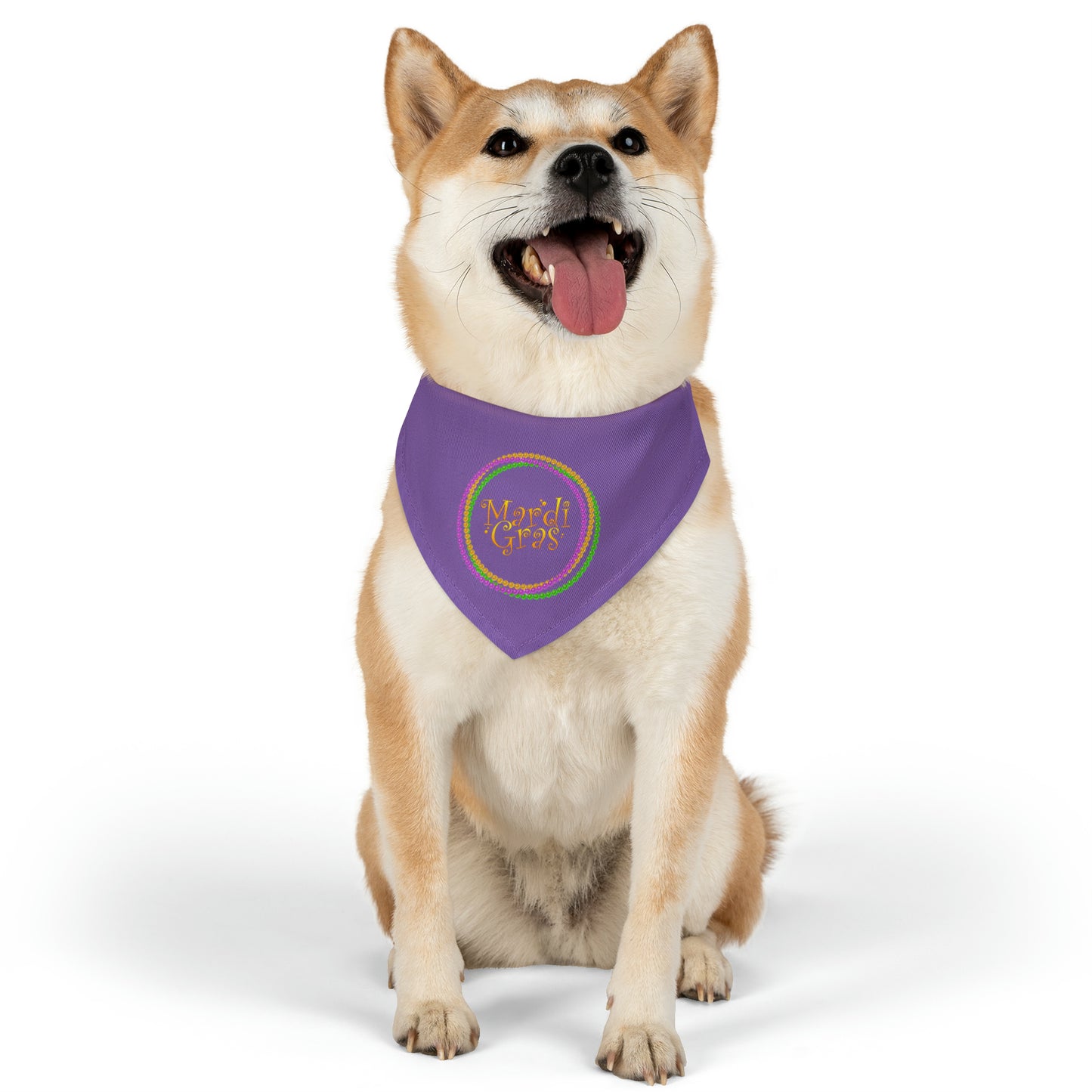 Mardi Gras Circle - Pet Bandana Collar