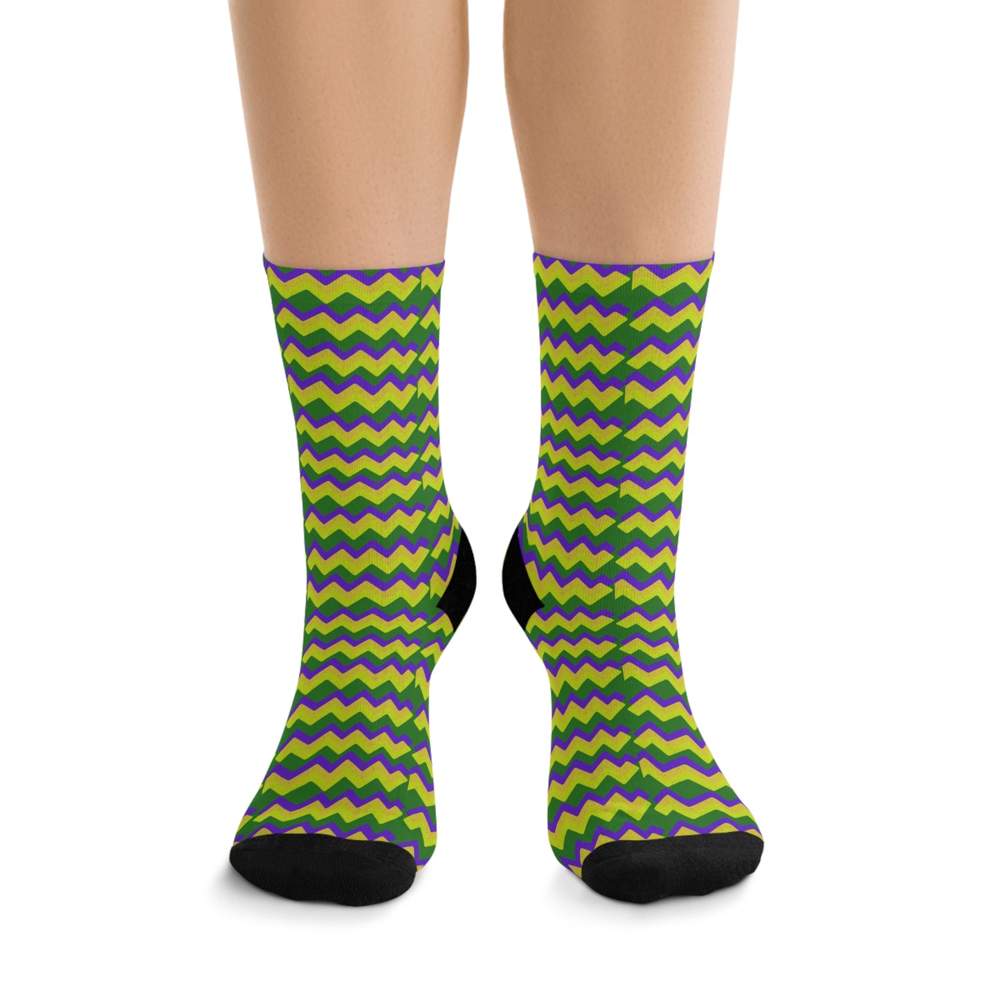 Mardi Gras Colors - Recycled Poly Socks