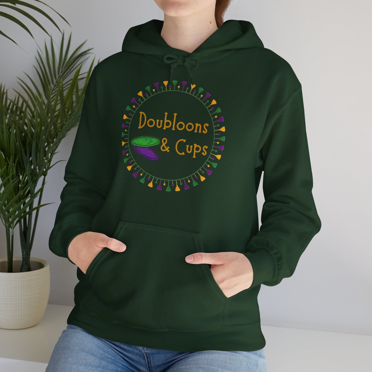 Doubloons and Cups Mardi Gras - Hooded Sweatshirt