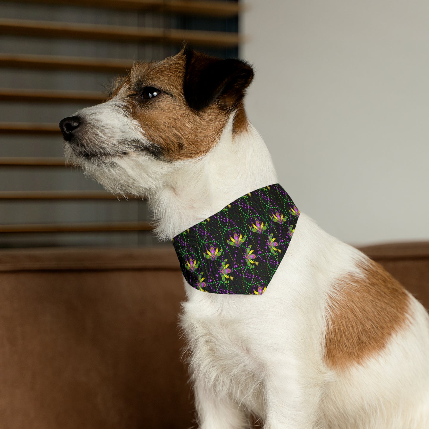 Mardi Gras Beads - Pet Bandana Collar