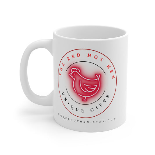 The Red Hot Hen Logo Mug 11oz