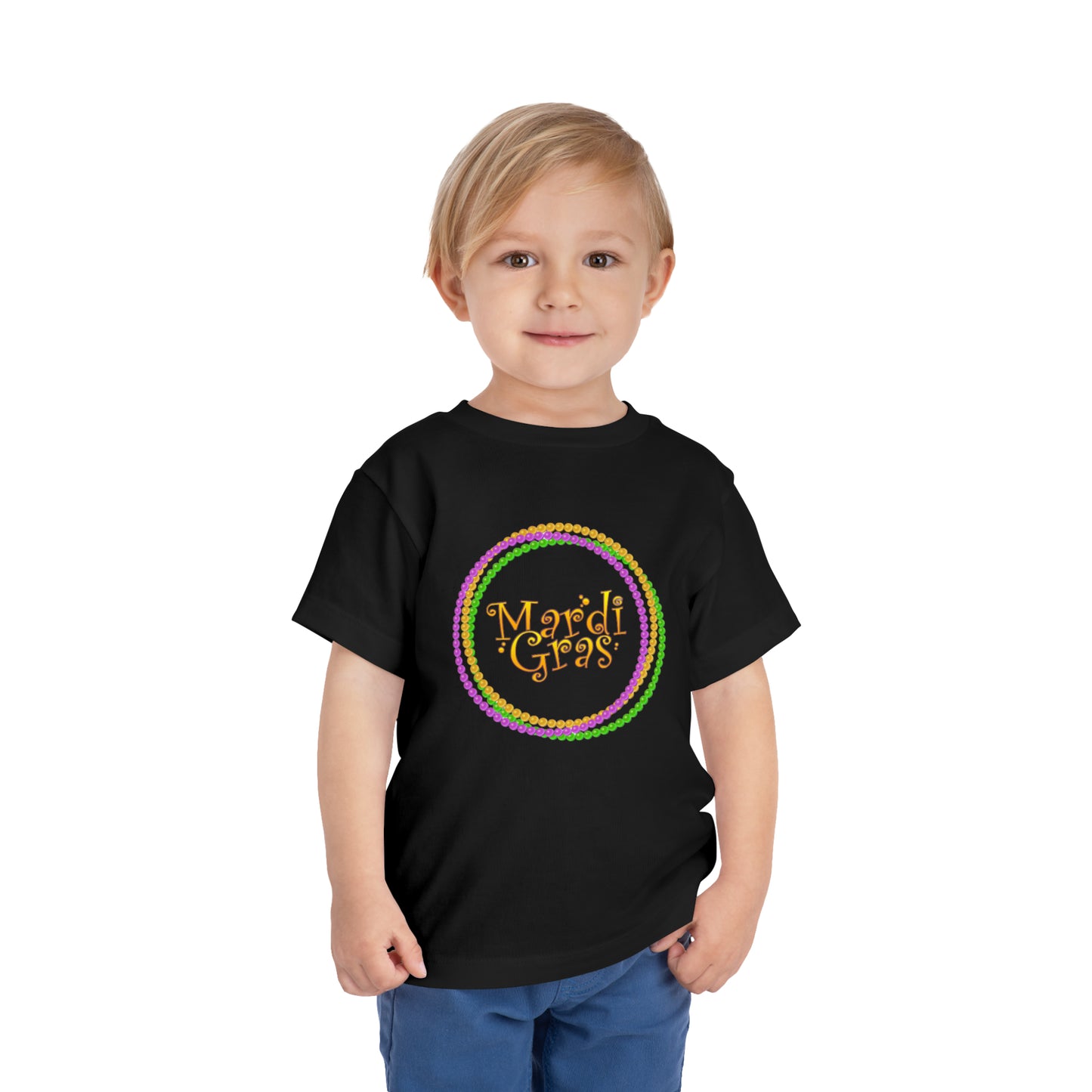 Happy Mardi Gras - Toddler Short Sleeve Tee