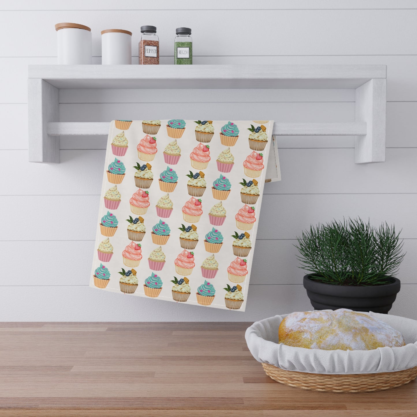 Cupcakes Pattern - Kitchen Towel