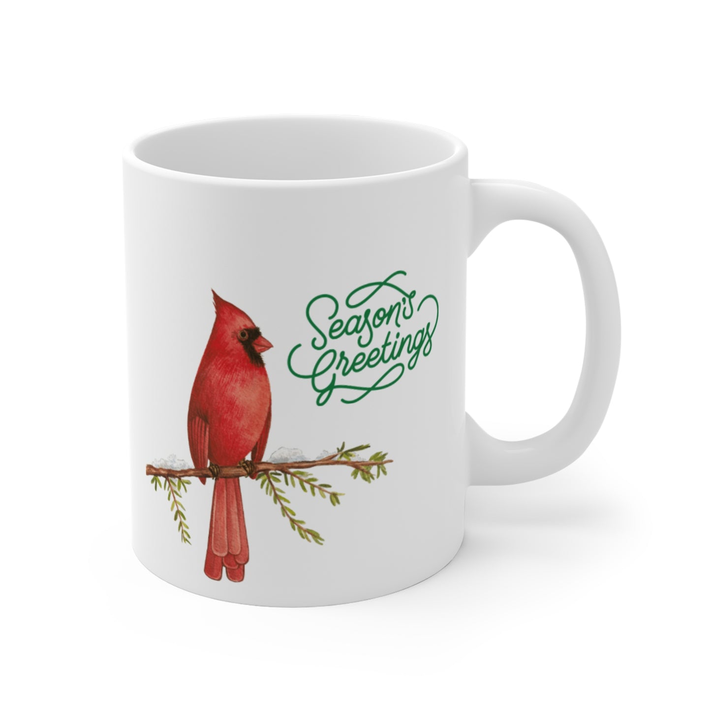 Seasons Greetings Cardinal Mug 11oz