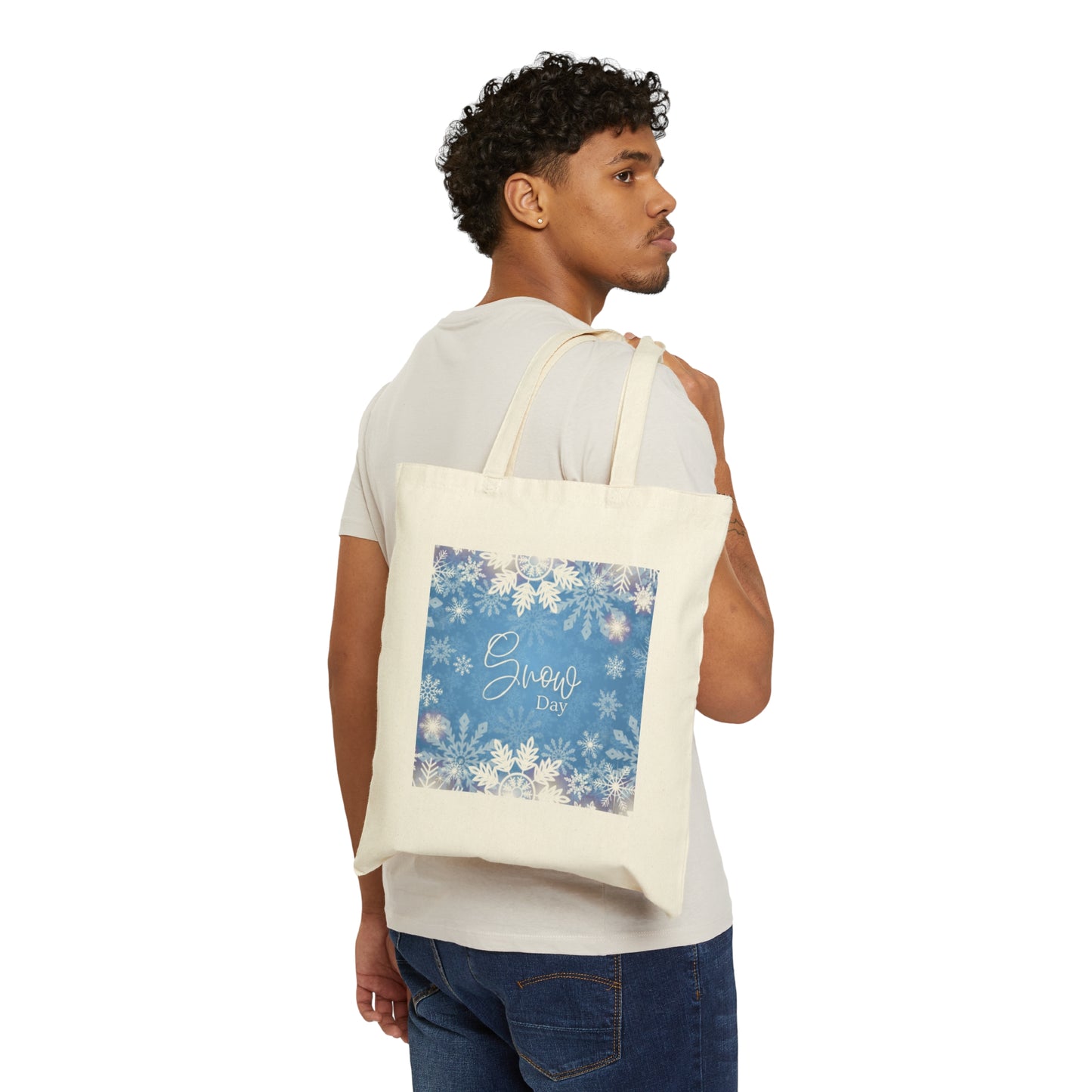 Snow Day - Cotton Canvas Tote Bag