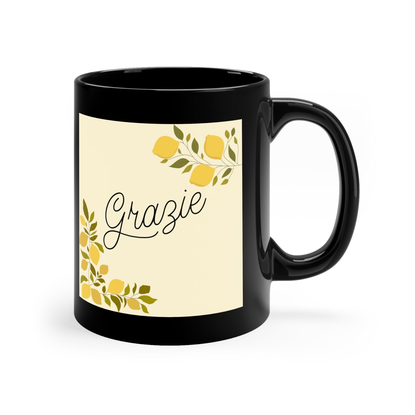 Grazie - 11oz Black Mug