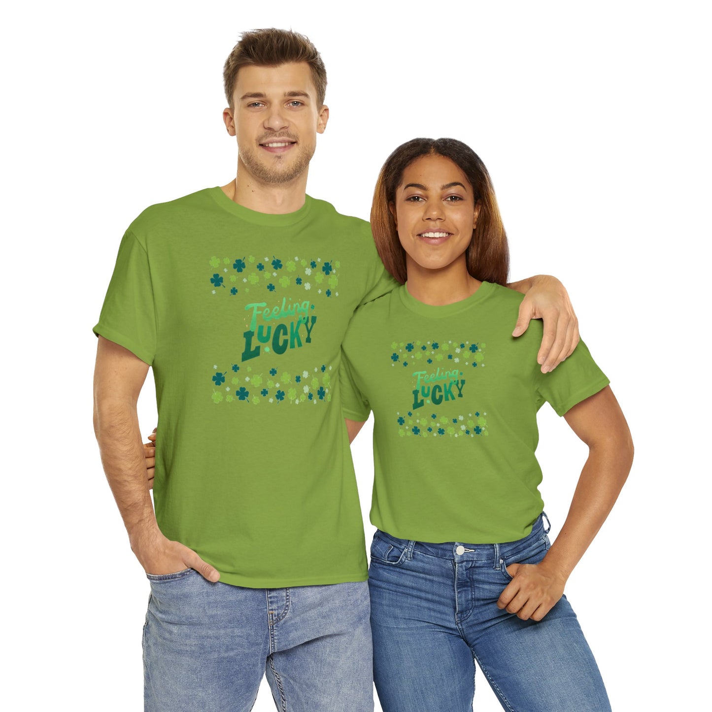 Feeling Lucky Shamrock - Heavy Cotton Tee