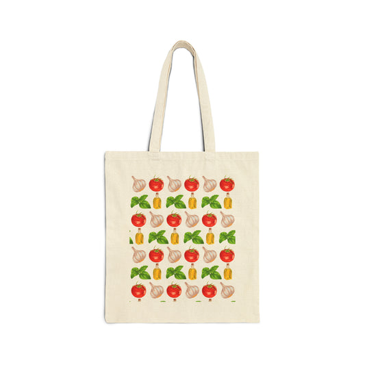 Italian Foods - Cotton Canvas Tote Bag