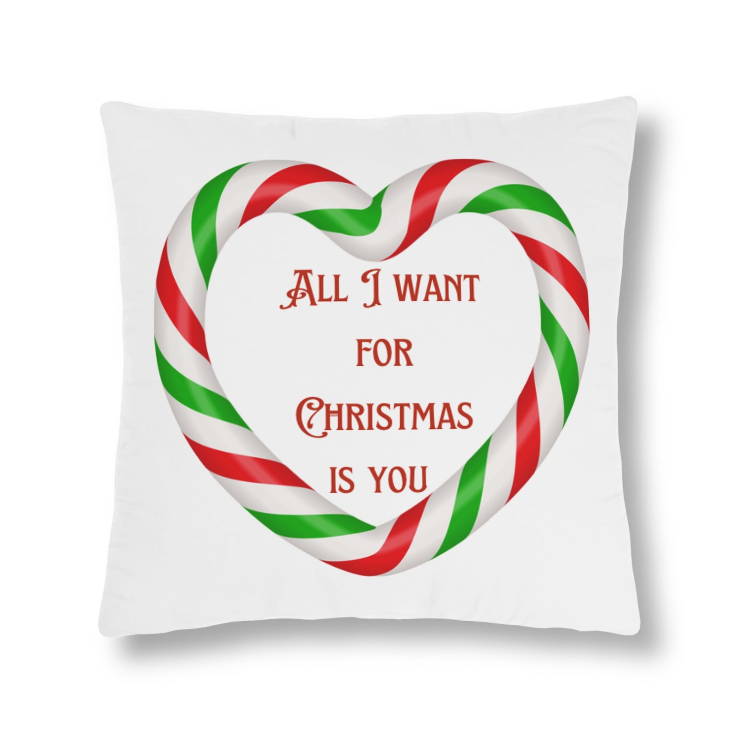 All I Want Christmas Candy Cane - Waterproof Pillow