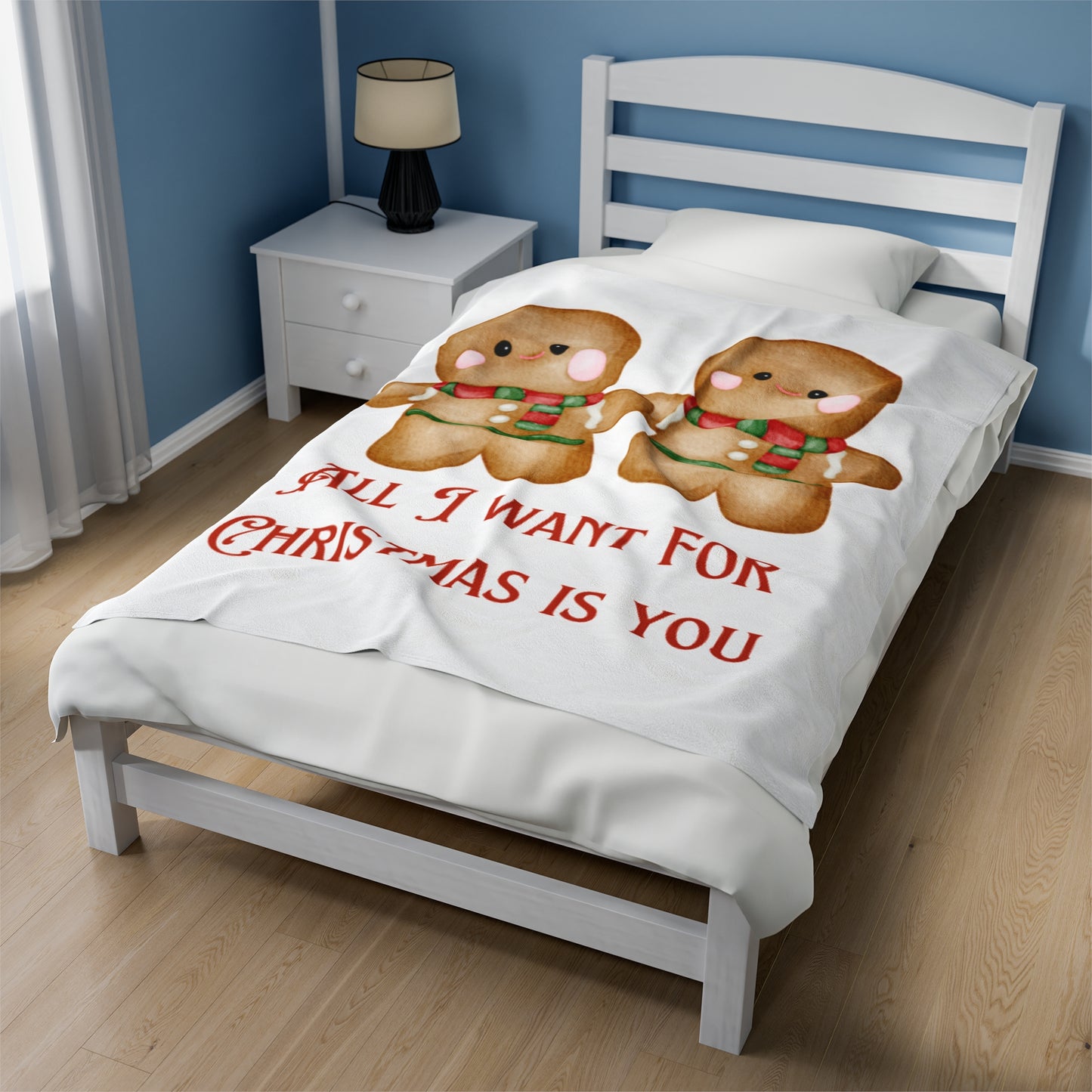 Gingerbread Christmas Plush Blanket