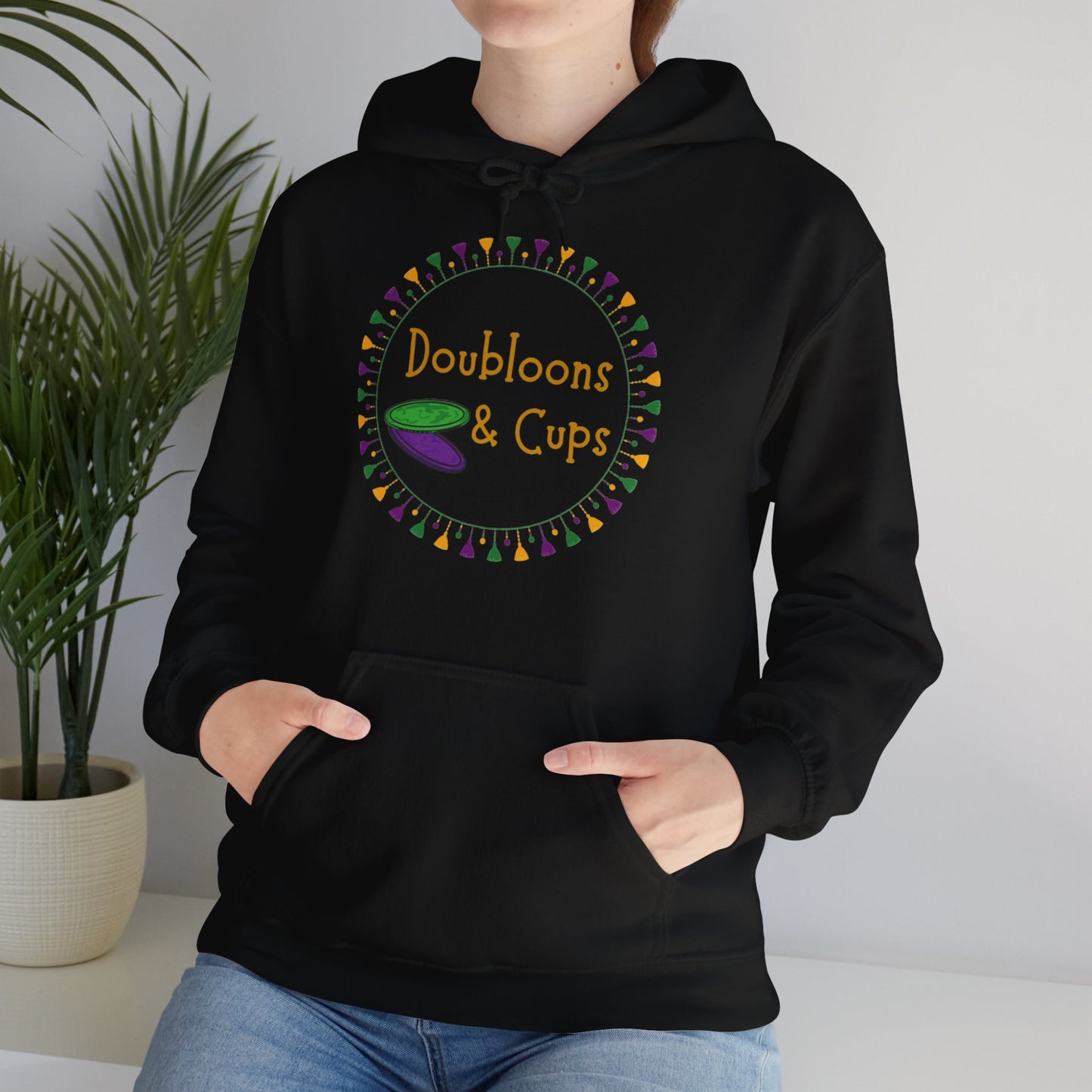 Doubloons and Cups Mardi Gras - Hooded Sweatshirt