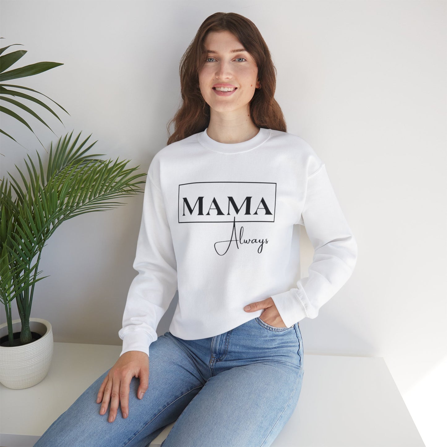 Mama Always - Heavy Blend™ Crewneck Sweatshirt