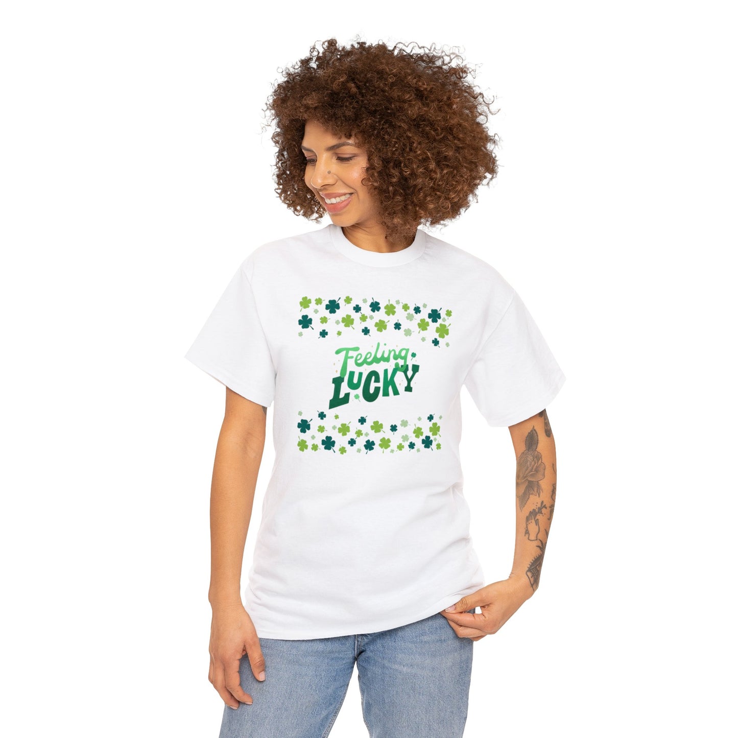 Feeling Lucky Shamrock - Heavy Cotton Tee