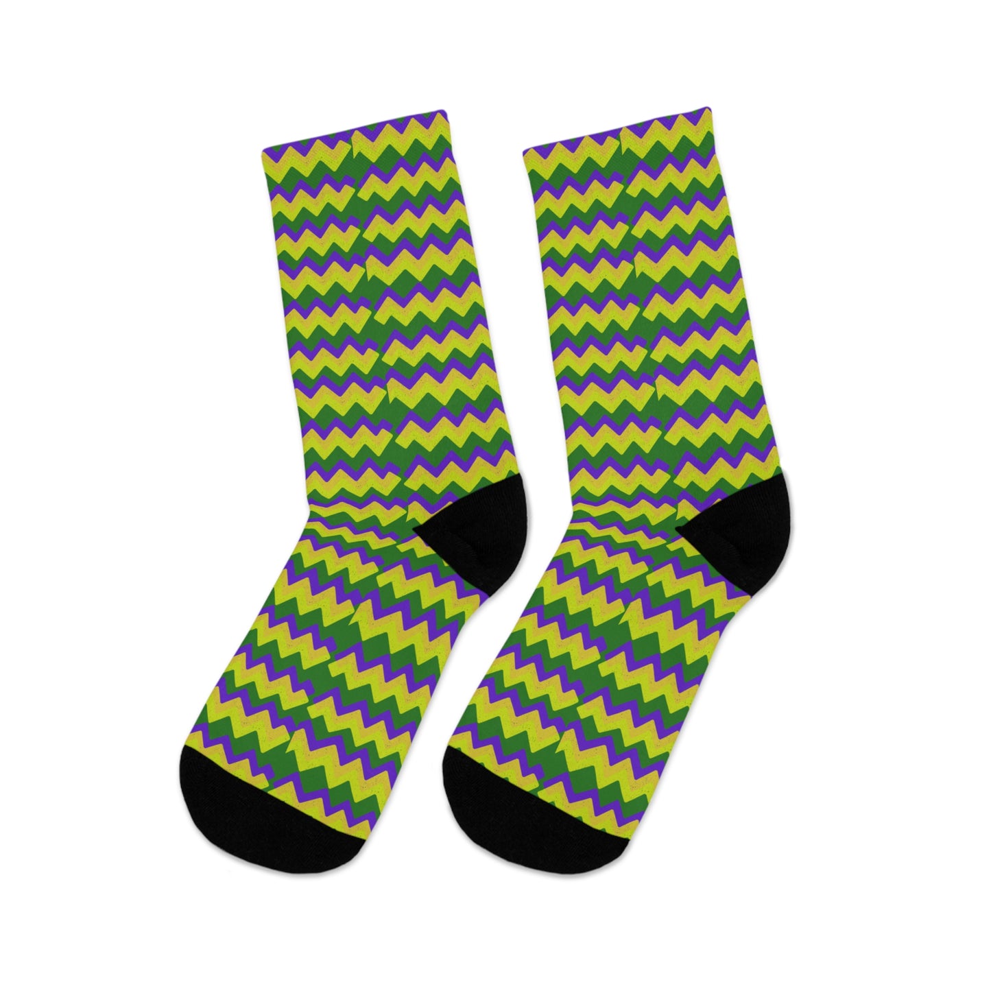 Mardi Gras Colors - Recycled Poly Socks