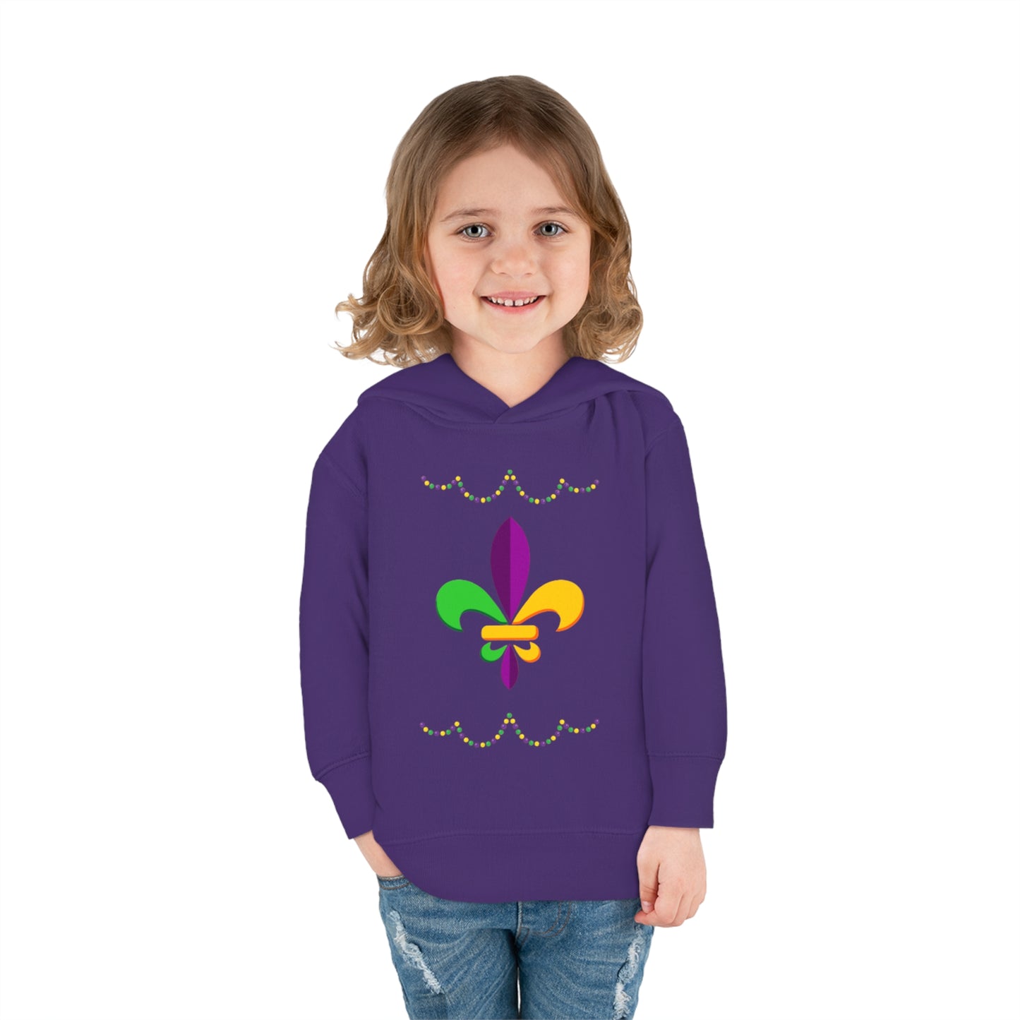 Mardi Gras Ready - Toddler Pullover Fleece Hoodie