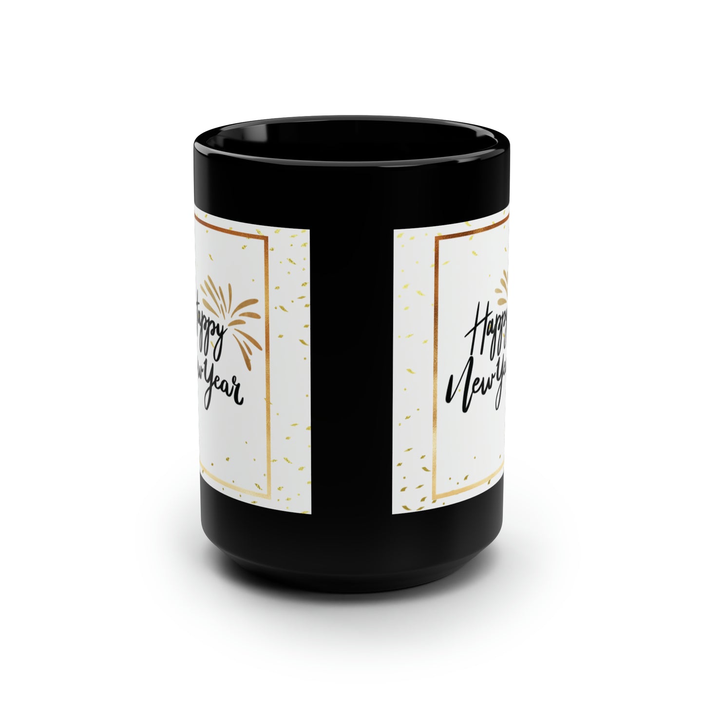 Happy New Year - Black Mug, 15oz