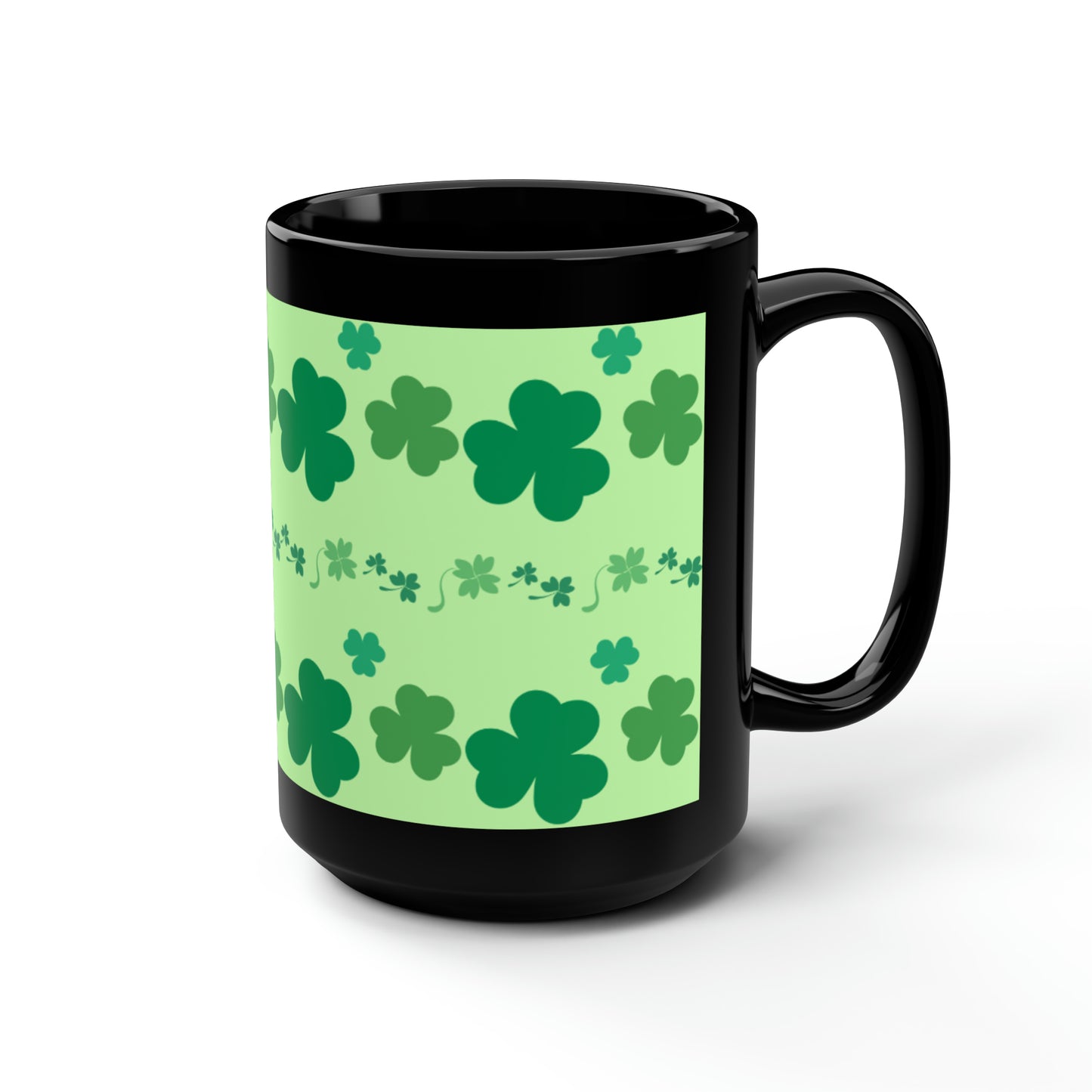 Shamrock - Black Mug, 15oz