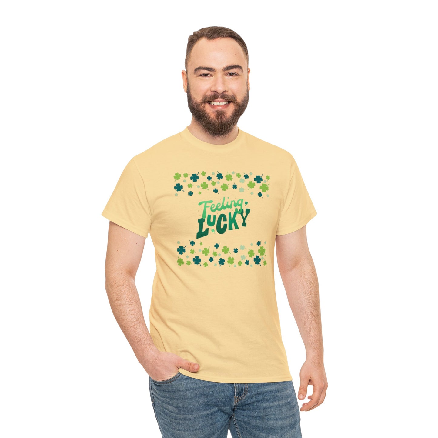 Feeling Lucky Shamrock - Heavy Cotton Tee