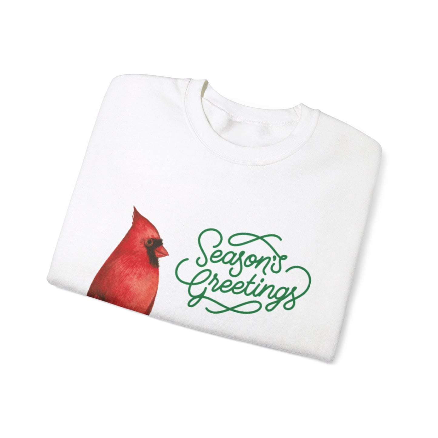 Seasons Greetings Cardinal - Unisex Heavy Blend™ Crewneck Sweatshirt