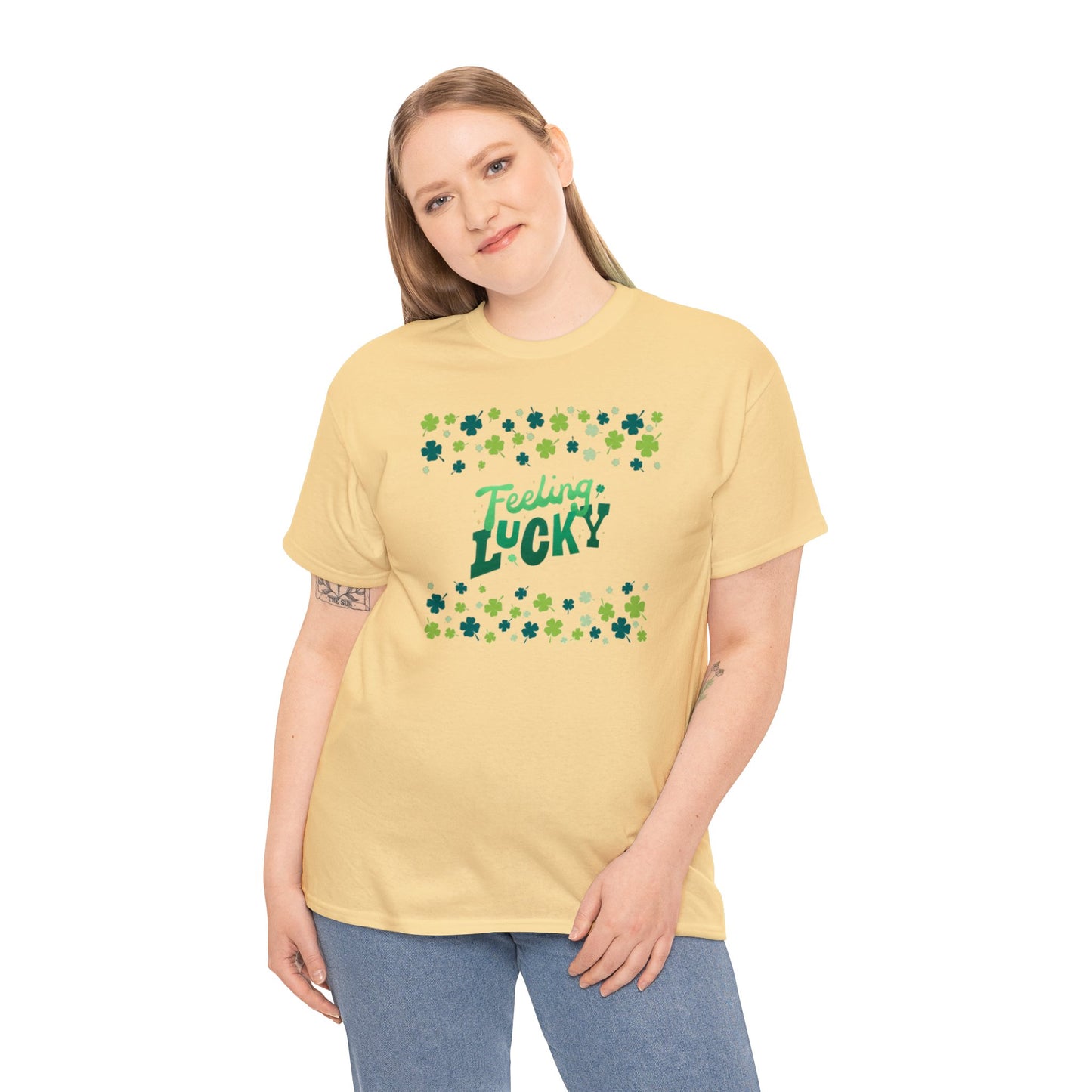 Feeling Lucky Shamrock - Heavy Cotton Tee