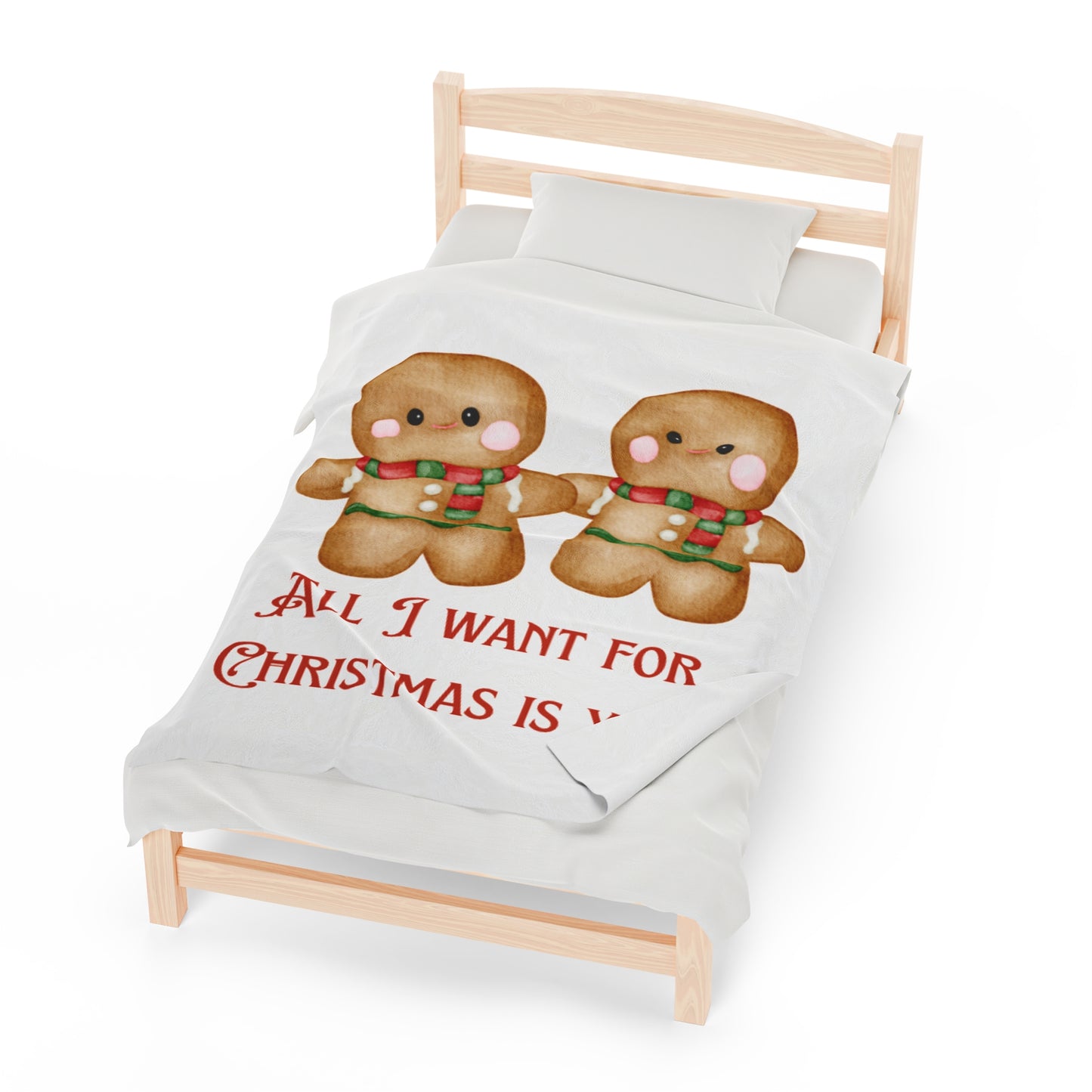 Gingerbread Christmas Plush Blanket