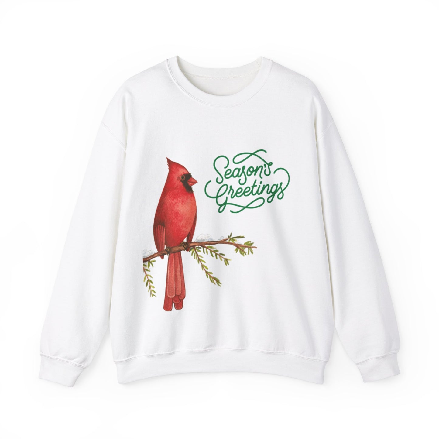 Seasons Greetings Cardinal - Unisex Heavy Blend™ Crewneck Sweatshirt