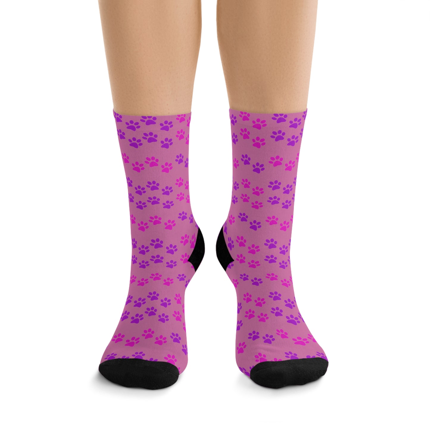 Pink Paw Prints - Socks