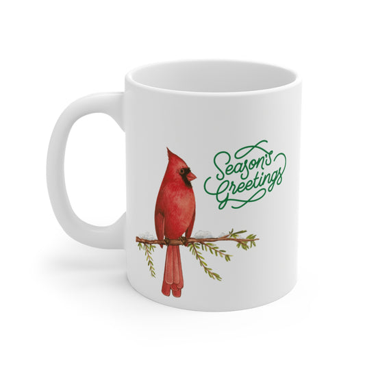 Seasons Greetings Cardinal Mug 11oz