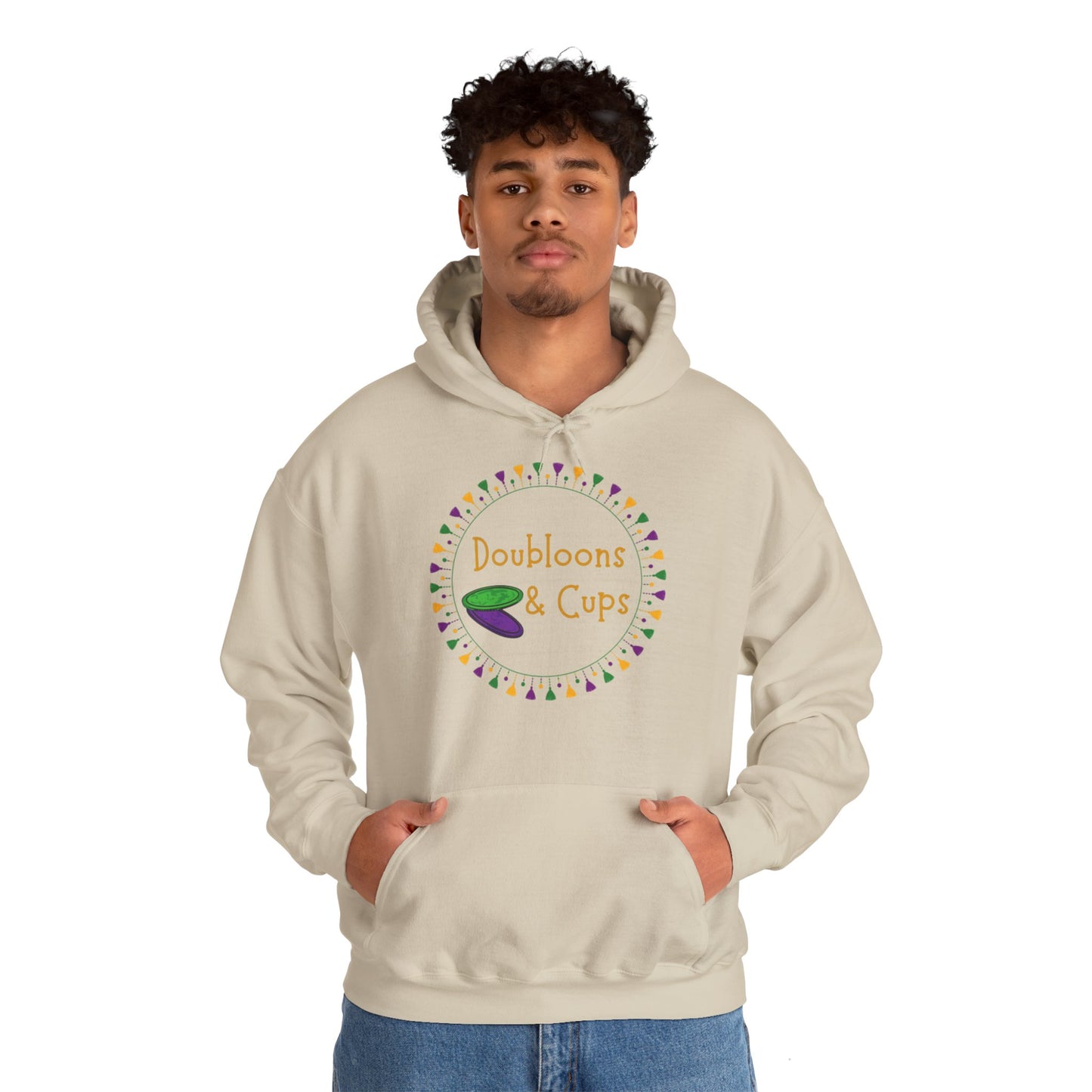 Doubloons and Cups Mardi Gras - Hooded Sweatshirt