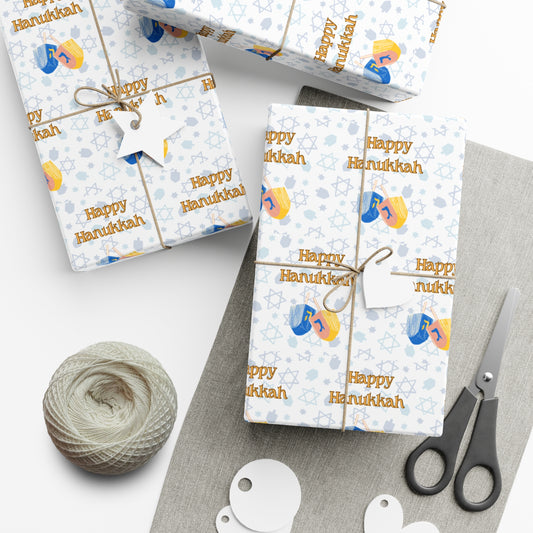 Happy Hanukkah Gift Wrap Paper