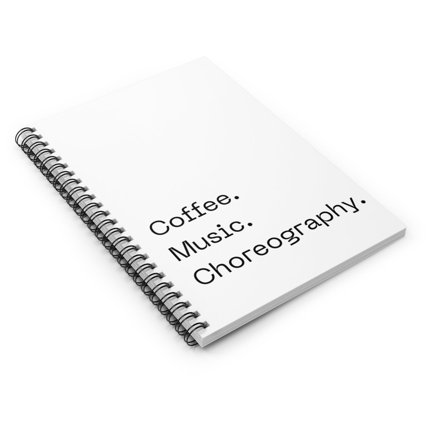 Coffee and Choreography- Spiral Notebook - Ruled Line