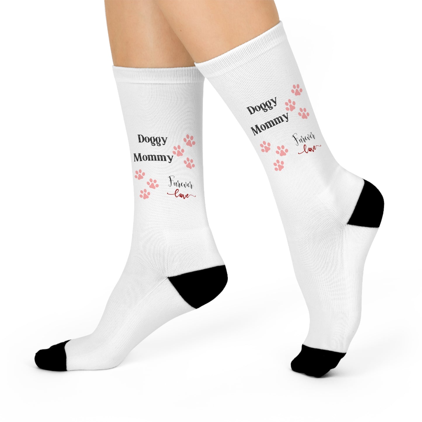 Doggy Mommy Furever Love Cushioned Crew Socks