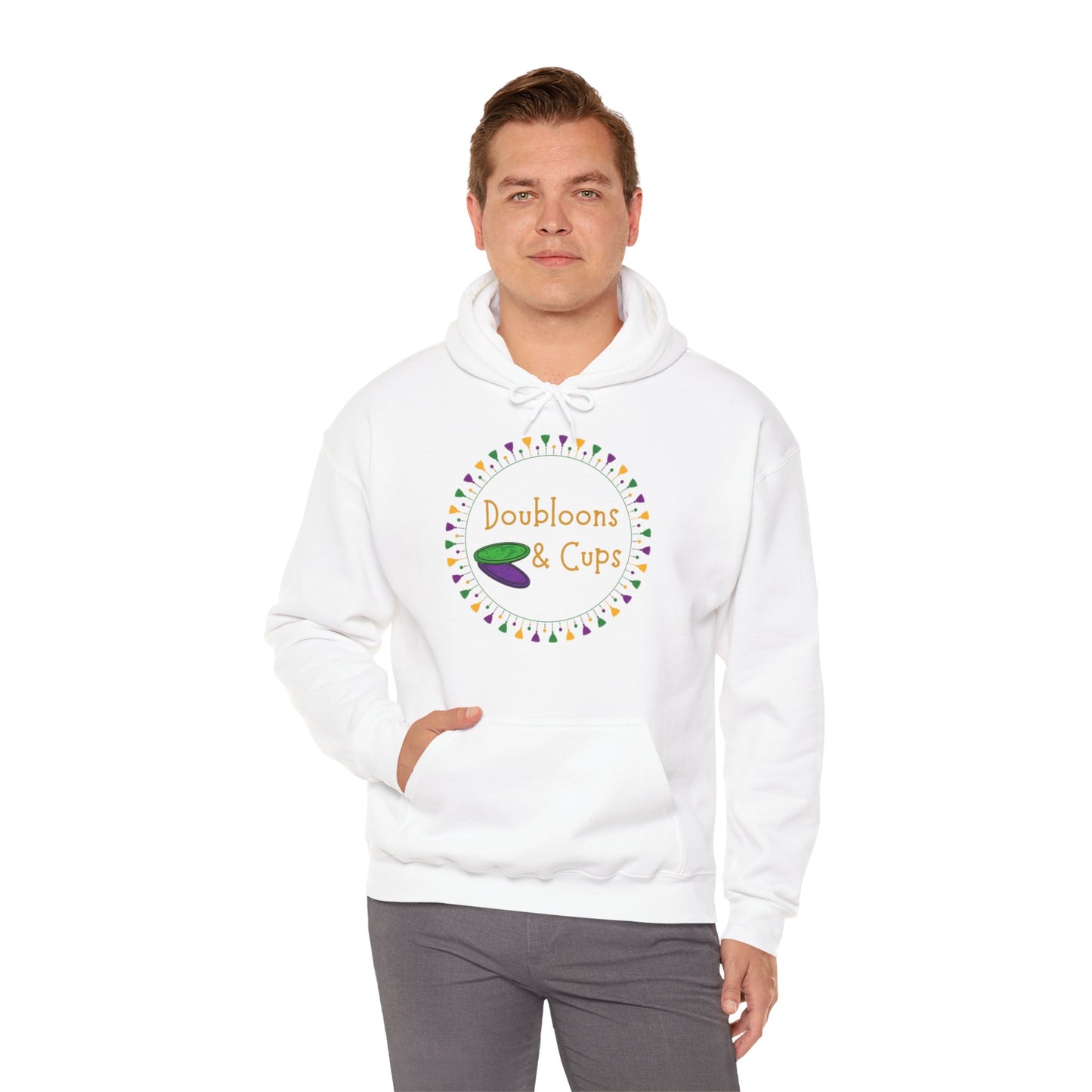 Doubloons and Cups Mardi Gras - Hooded Sweatshirt