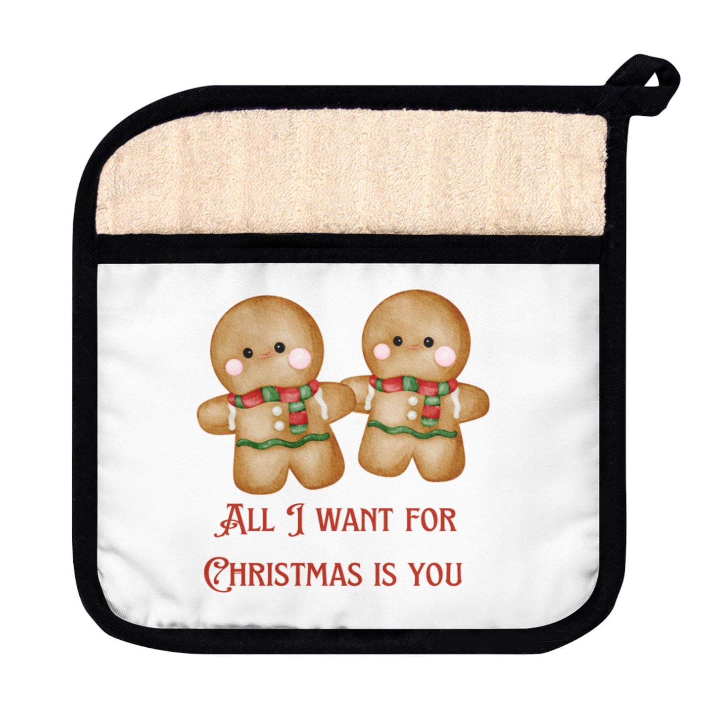 Gingerbread Couple Pot Holder with Pocket