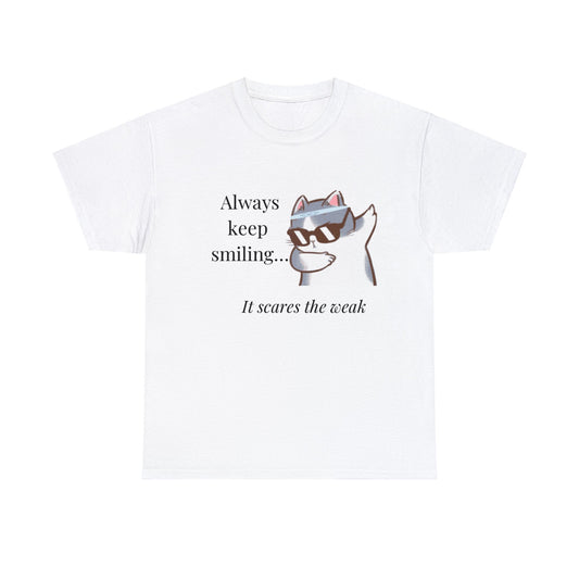 Keep Smiling - Unisex Heavy Cotton Tee