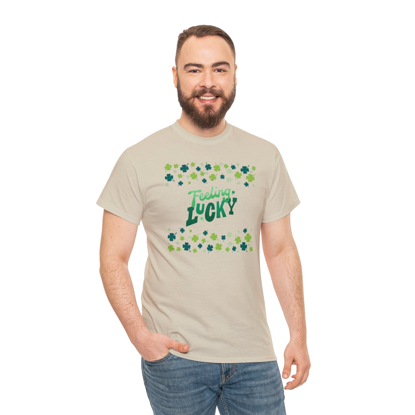 Feeling Lucky Shamrock - Heavy Cotton Tee