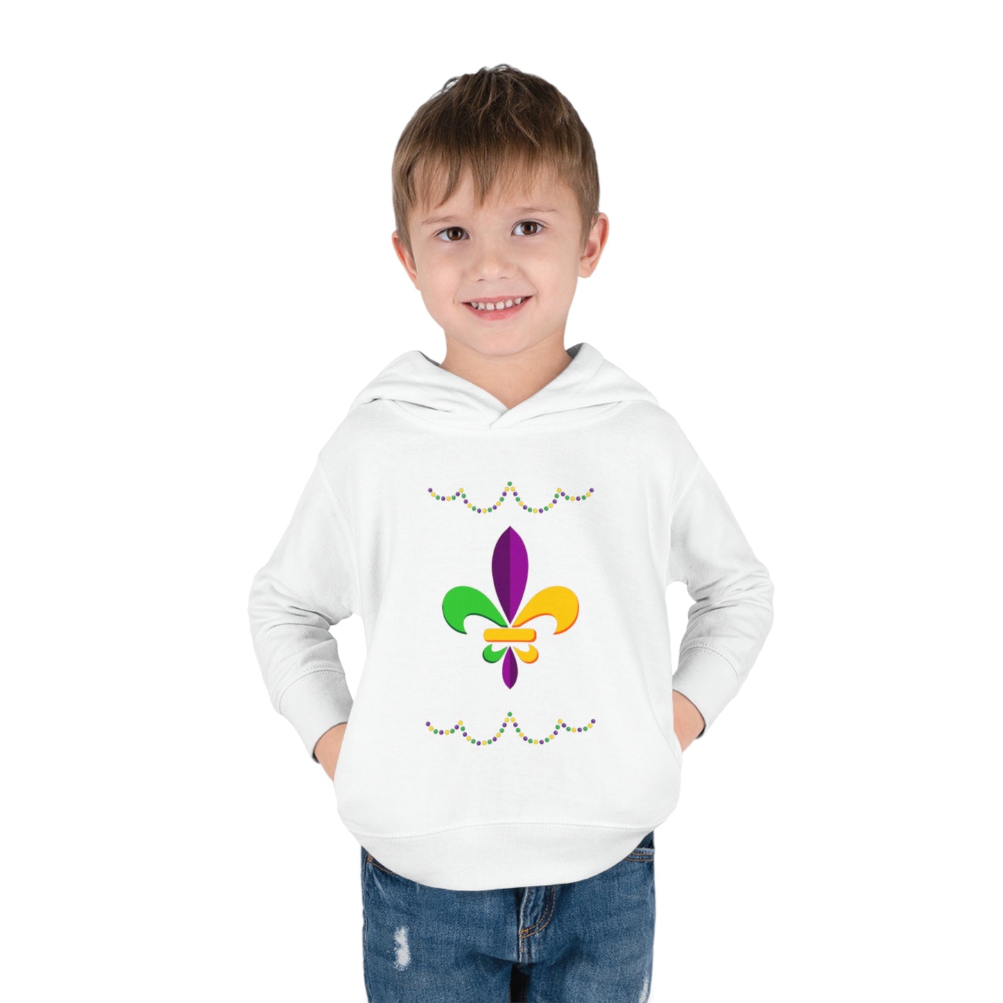 Mardi Gras Ready - Toddler Pullover Fleece Hoodie