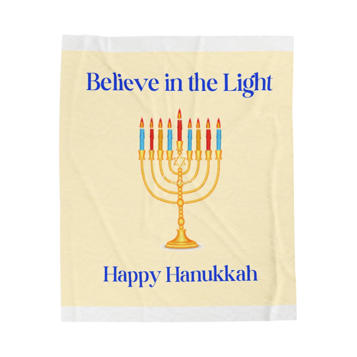 Hanukkah Lights Plush Blanket