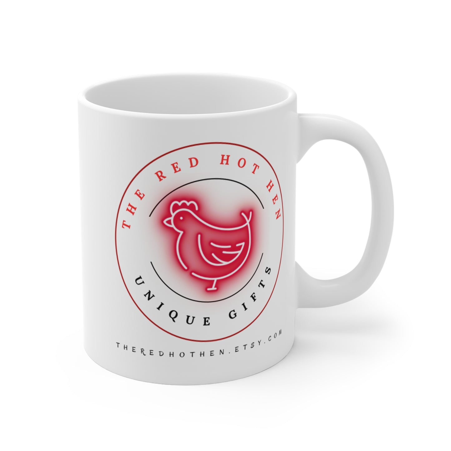 The Red Hot Hen Logo Mug 11oz