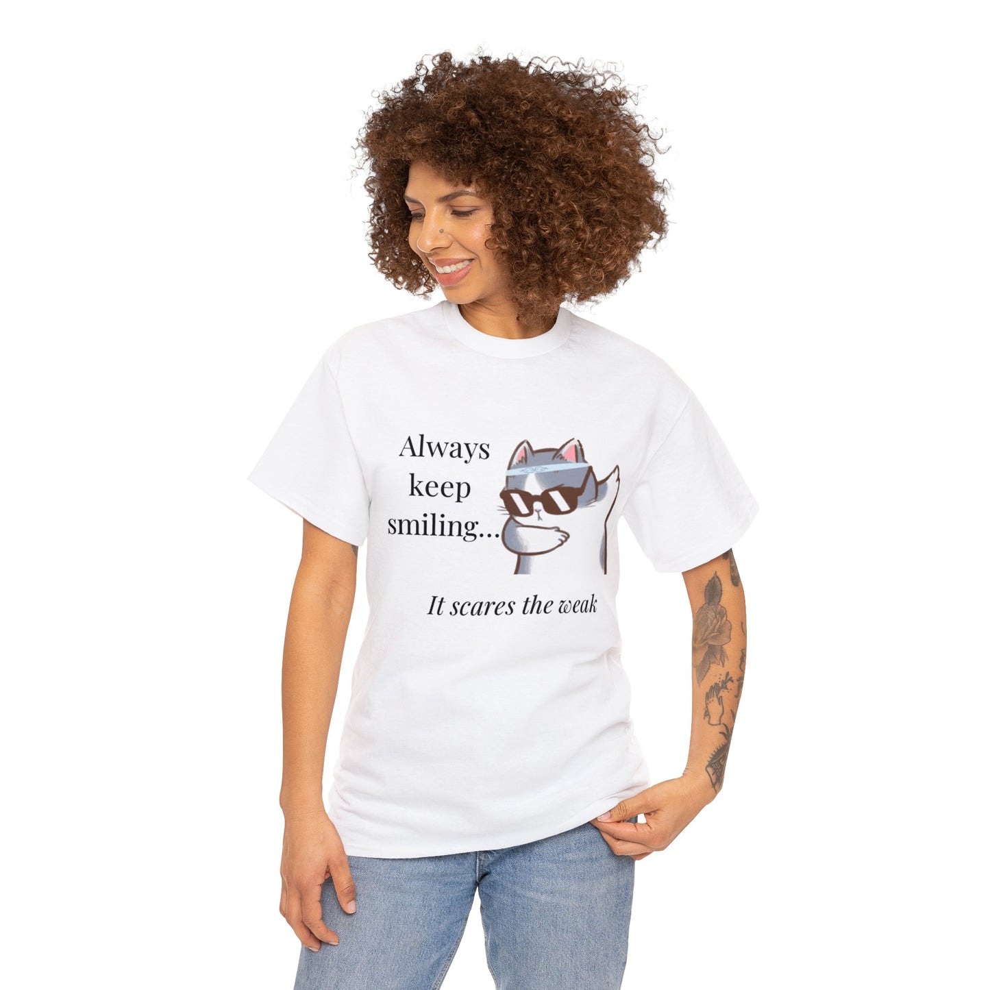 Keep Smiling - Unisex Heavy Cotton Tee